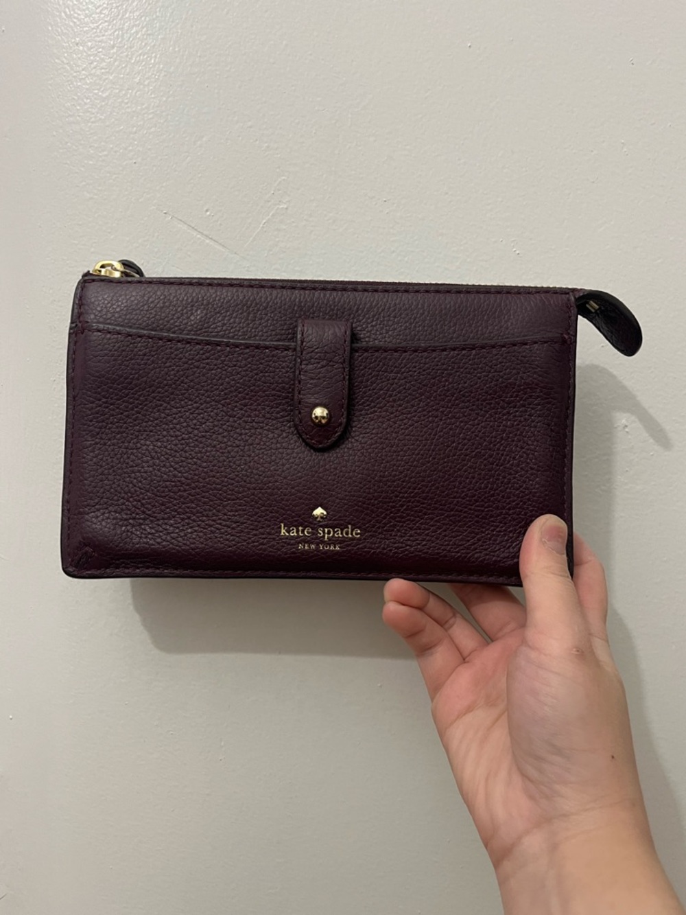 Kate Spade Jackson Small Tab Crossbody in Chocolate Cherry